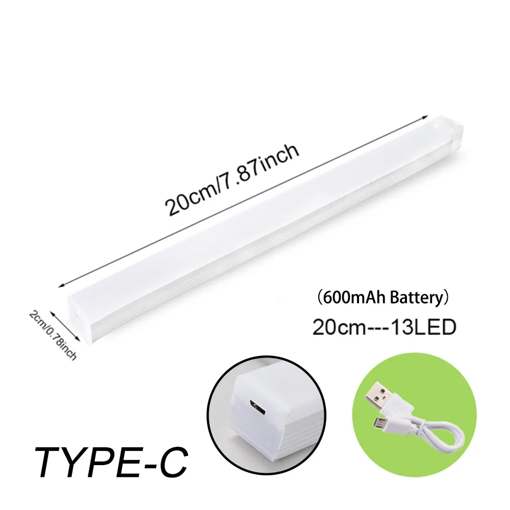 Motion Sensor Light Wireless LED Night Light Type C Rechargeable Light Cabinet Wardrobe Lamp Staircase Backlight For Kitchen LED - Vaxicy