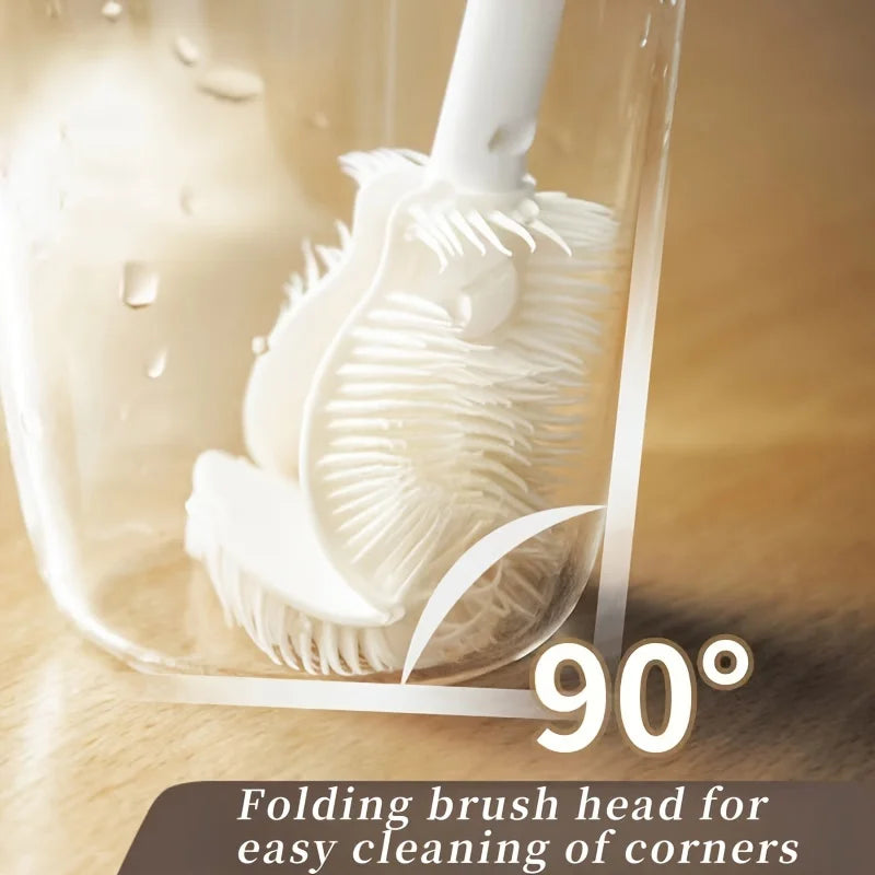 Foldable 360 Degree Silicone Bottle Brush