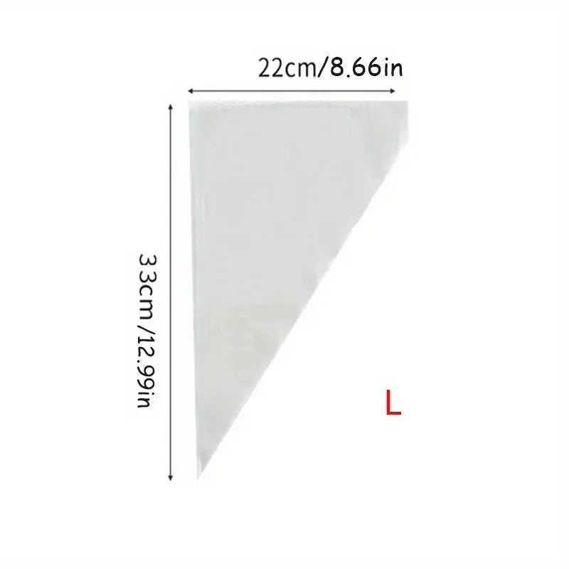 Disposable Pastry Piping Bags - 100 Pack