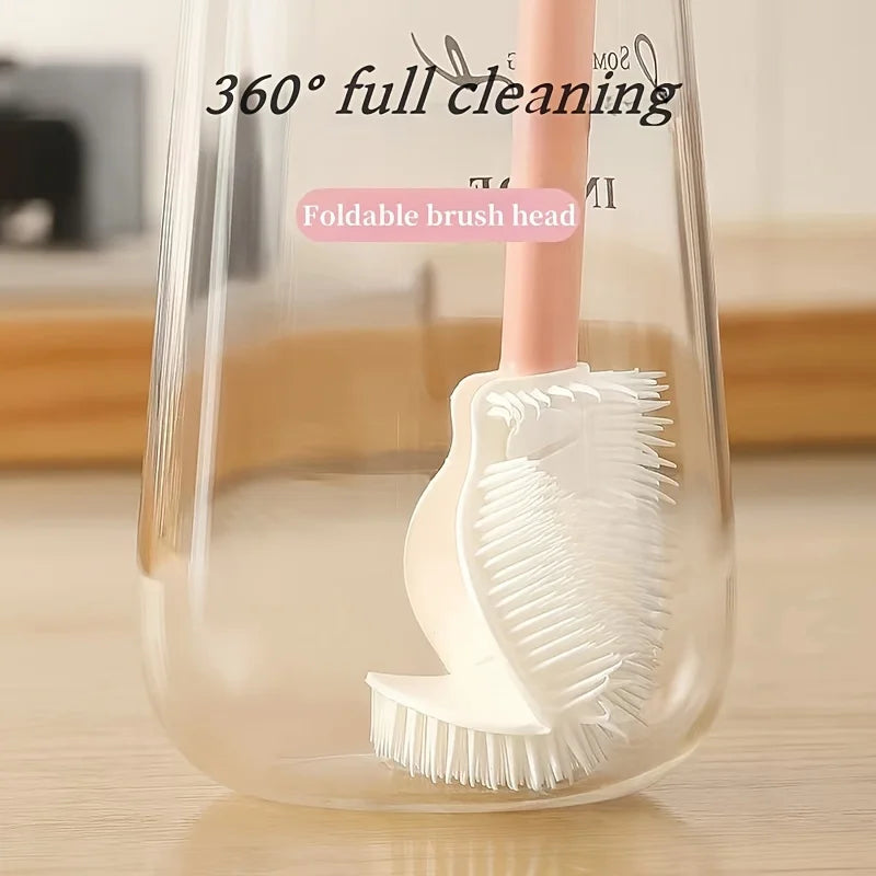 Foldable 360 Degree Silicone Bottle Brush