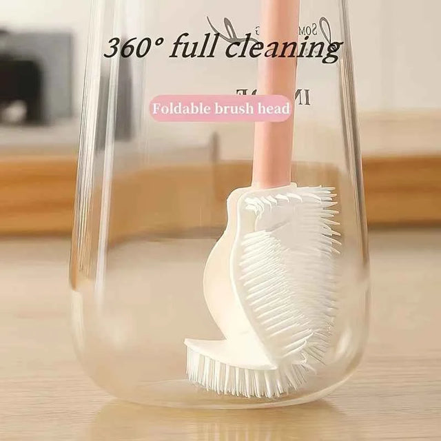 Foldable 360 Degree Silicone Bottle Brush