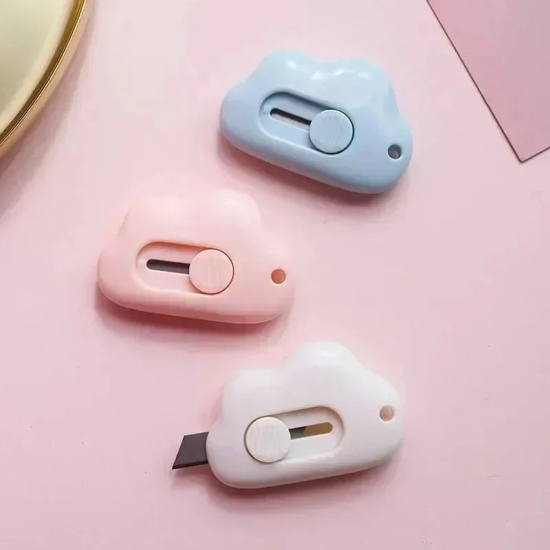 Cute Rabbit Cloud Color Mini Portable Paper Cutting Machine - Practical Razor Blade Office Stationery