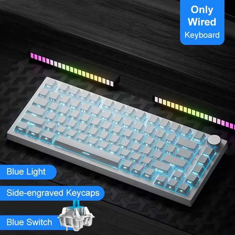 AJAZZ AK820/Pro Wireless Mechanical Keyboard Bluetooth 5.1 2.4G USB-C Wired Hot Swappable RGB Gaming Keyboard Gasket Mount with