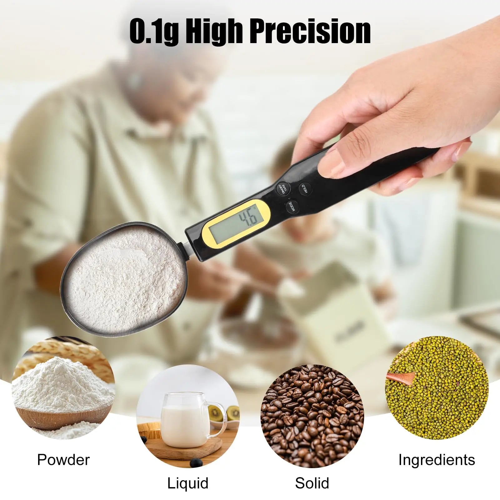 Electronic Kitchen Scale 500g - Accurate 0.1g Digital Kitchen Scale for Food, Flour, and Coffee