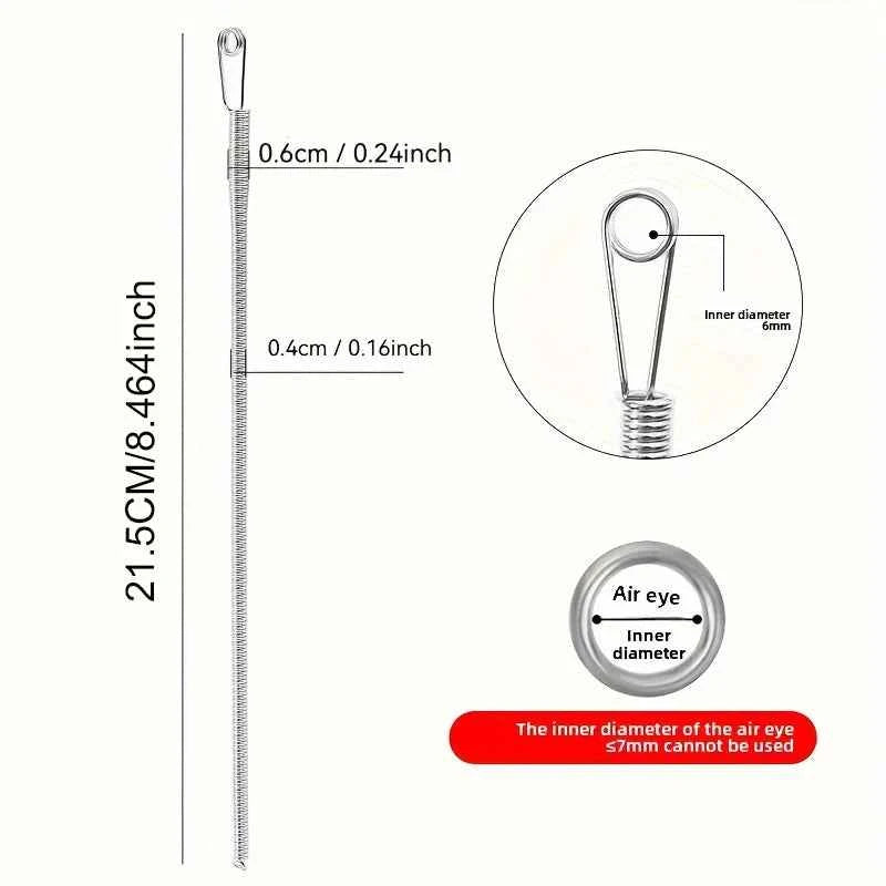 Bendable Spring Drawstring Threader Clip Pants Hoodies Elastic Band Lace Cord Flexible Drawstring Thread DIY Sewing Accessories