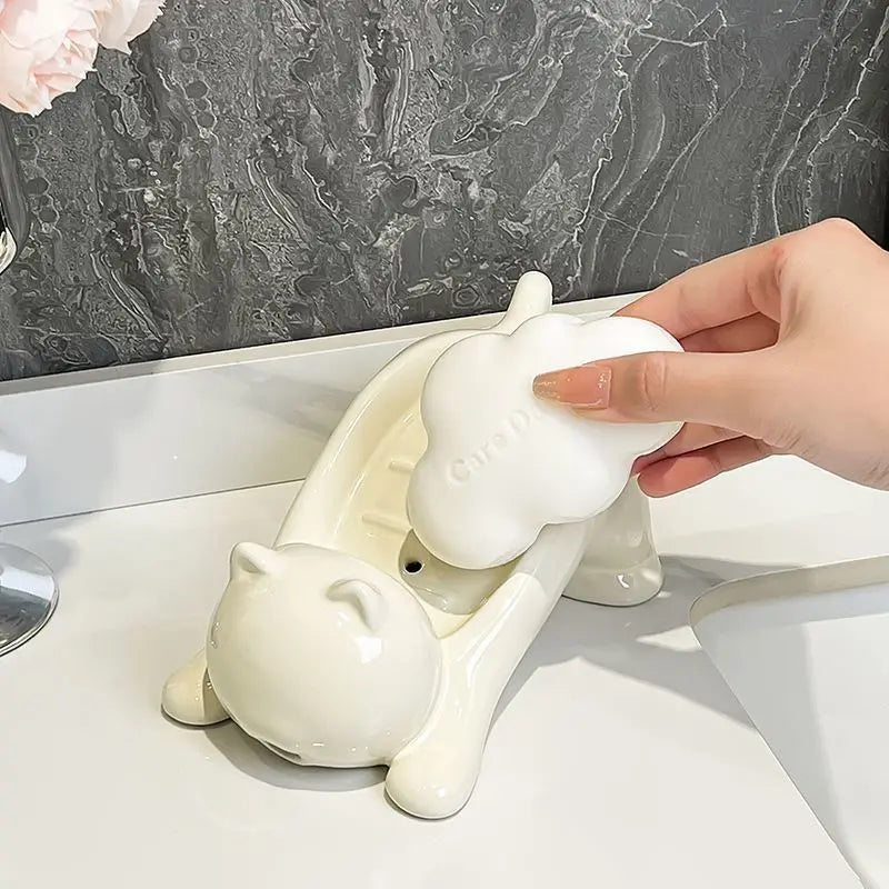 Cute Cat Drain Soap Holder