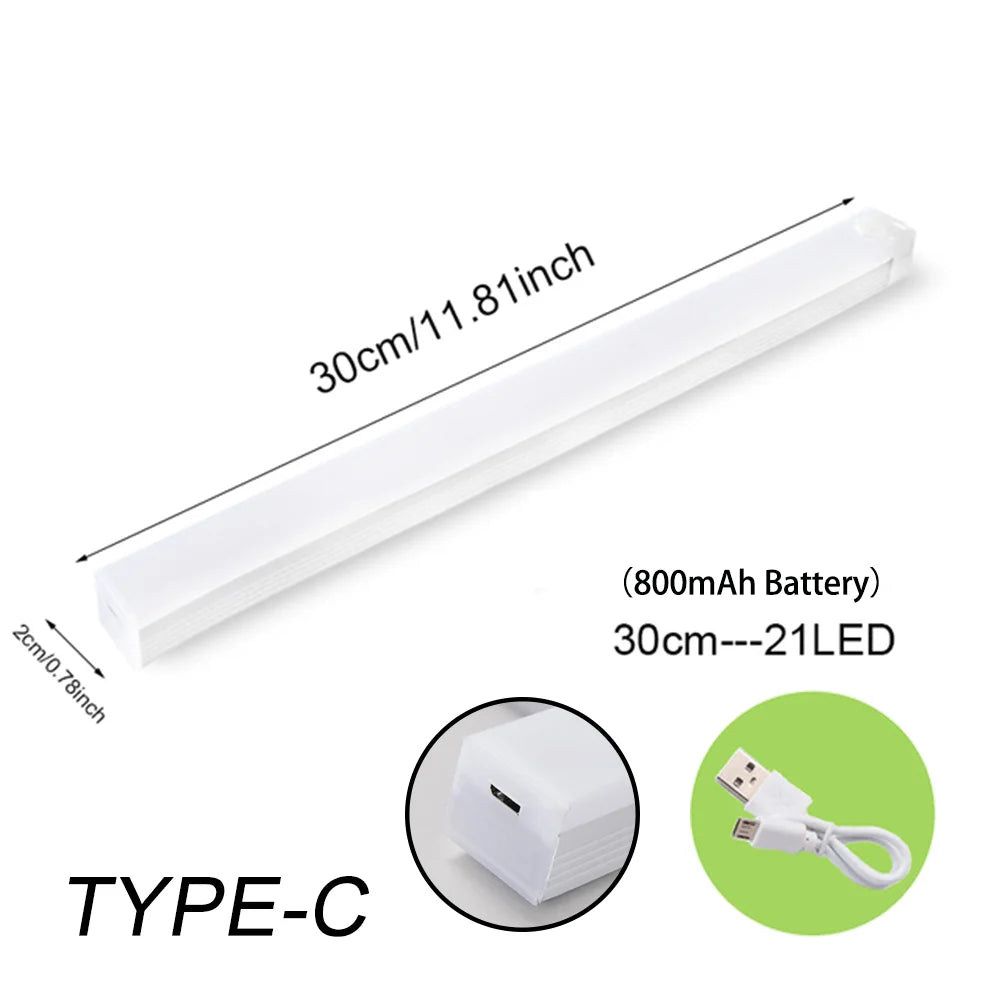Motion Sensor Light Wireless LED Night Light Type C Rechargeable Light Cabinet Wardrobe Lamp Staircase Backlight For Kitchen LED - Vaxicy