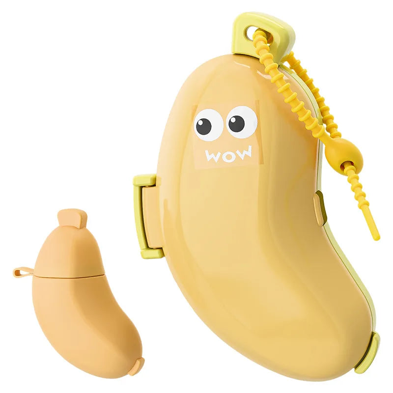 Banana Toothbrush Cover & Toothpaste Travel Case - Silicone Dustproof Holder for Camping & Home - Vaxicy