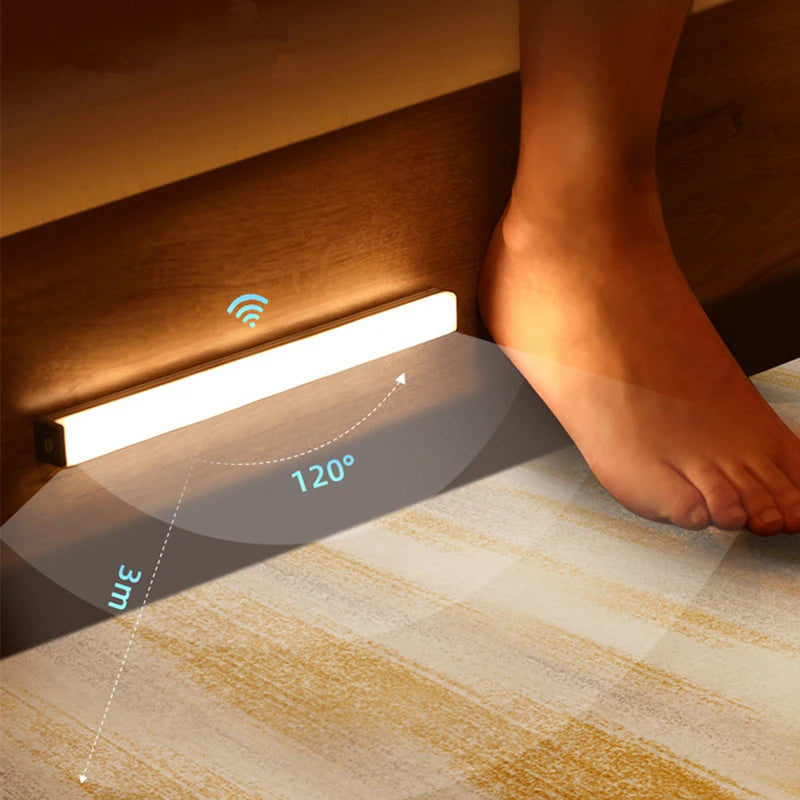 Motion Sensor Light Wireless LED Night Light Type C Rechargeable Light Cabinet Wardrobe Lamp Staircase Backlight For Kitchen LED - Vaxicy