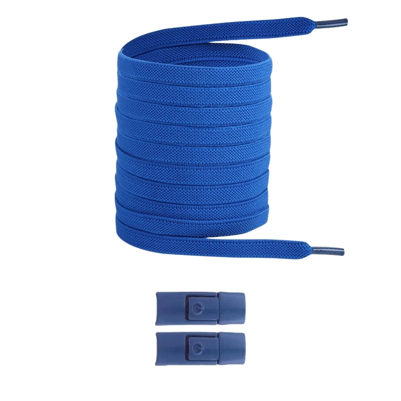 New Without Ties Elastic Laces No Tie Shoe Laces Press Lock Shoelaces Sneaker Kids Adult 8MM Widened Flat Shoelace for Shoes - Vaxicy