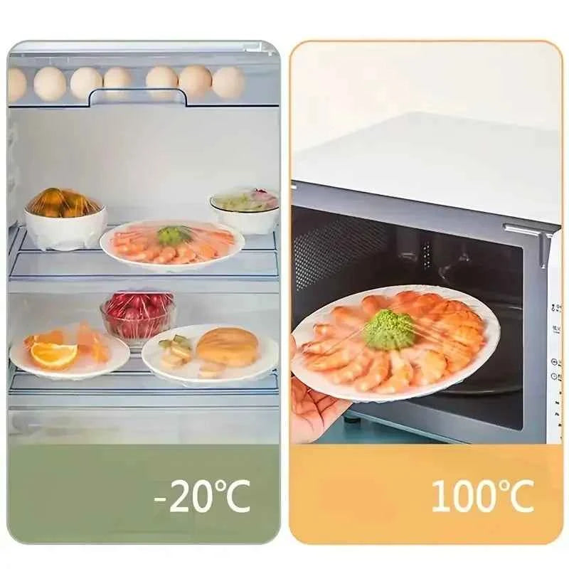 100pcs Disposable Food Covers for Fresh-Keeping Kitchen Storage