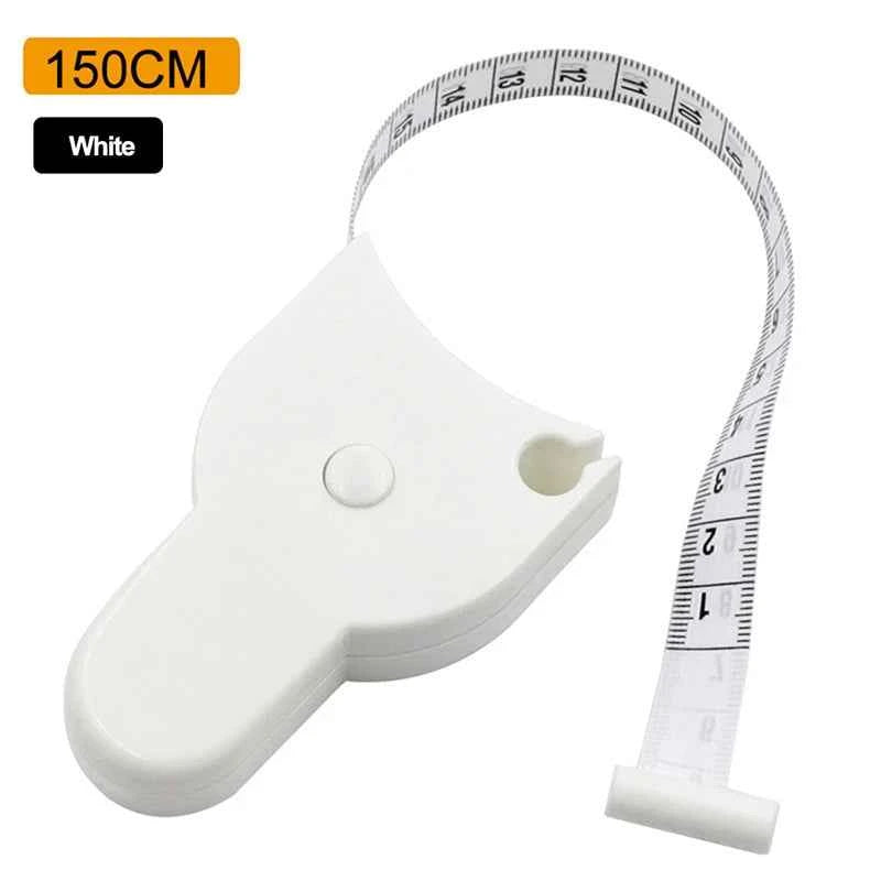 Portable Fitness Tape Measure - Telescopic Health Tool with Handle and Torch for Waist Circumference