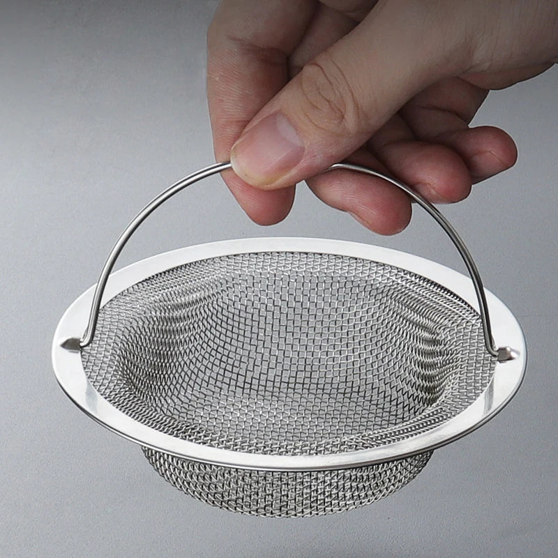 Stainless Steel Sink Strainer - Thickened Anti Clog Drain Filter, Universal Leak Proof Mesh for Sink Basket Debris Catcher