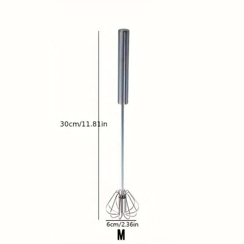 Stainless Steel Egg Beater Durable Semi-Automatic Mixer for Effortless Egg Cream Mixing Stirring and Beating for Kitchen Baking - Vaxicy
