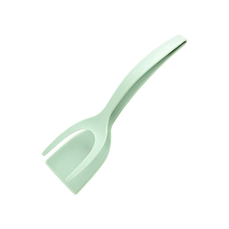 2 in 1 Spatula Tongs for Easy Cooking - Non-Stick Nylon Egg Flipper, Pancake, Fish, French Toast, and Omelet Tool - Vaxicy