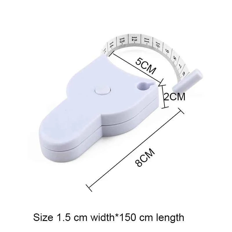 Portable Fitness Tape Measure - Telescopic Health Tool with Handle and Torch for Waist Circumference