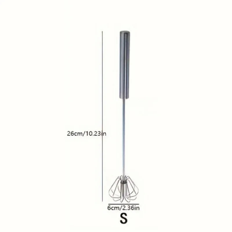 Stainless Steel Egg Beater Durable Semi-Automatic Mixer for Effortless Egg Cream Mixing Stirring and Beating for Kitchen Baking - Vaxicy