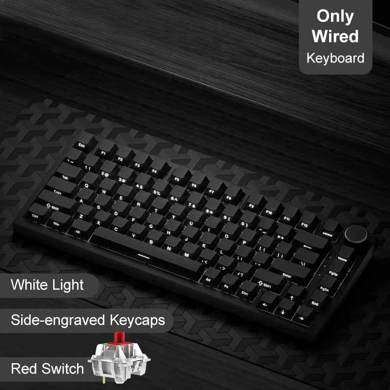 AJAZZ AK820/Pro Wireless Mechanical Keyboard Bluetooth 5.1 2.4G USB-C Wired Hot Swappable RGB Gaming Keyboard Gasket Mount with