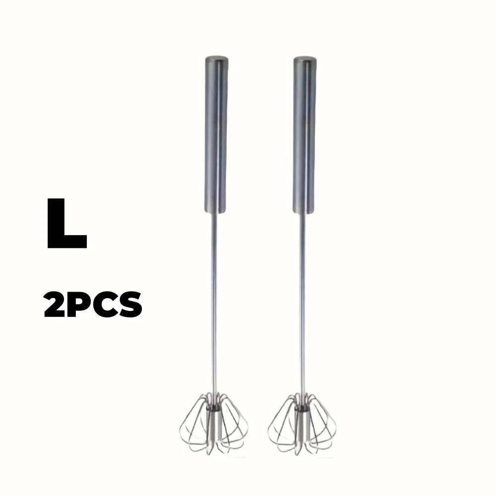 Stainless Steel Egg Beater Durable Semi-Automatic Mixer for Effortless Egg Cream Mixing Stirring and Beating for Kitchen Baking - Vaxicy