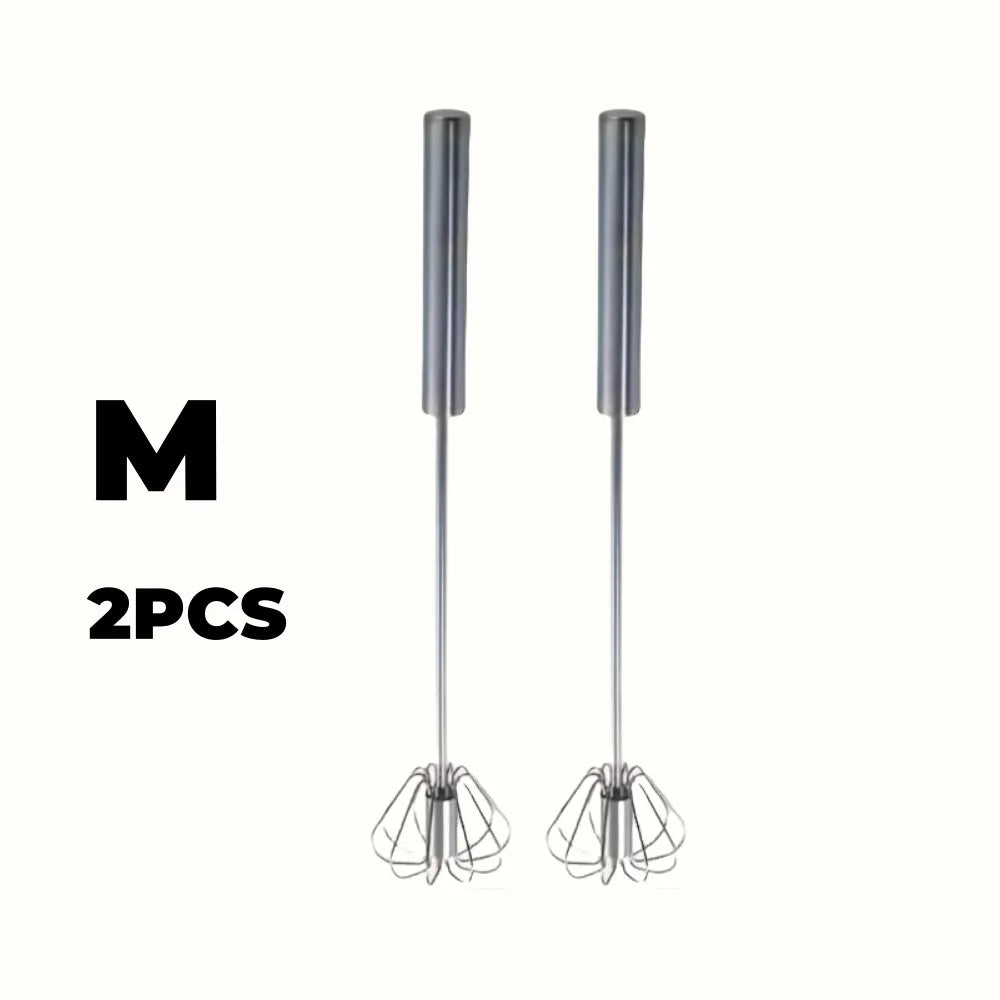 Stainless Steel Egg Beater Durable Semi-Automatic Mixer for Effortless Egg Cream Mixing Stirring and Beating for Kitchen Baking - Vaxicy