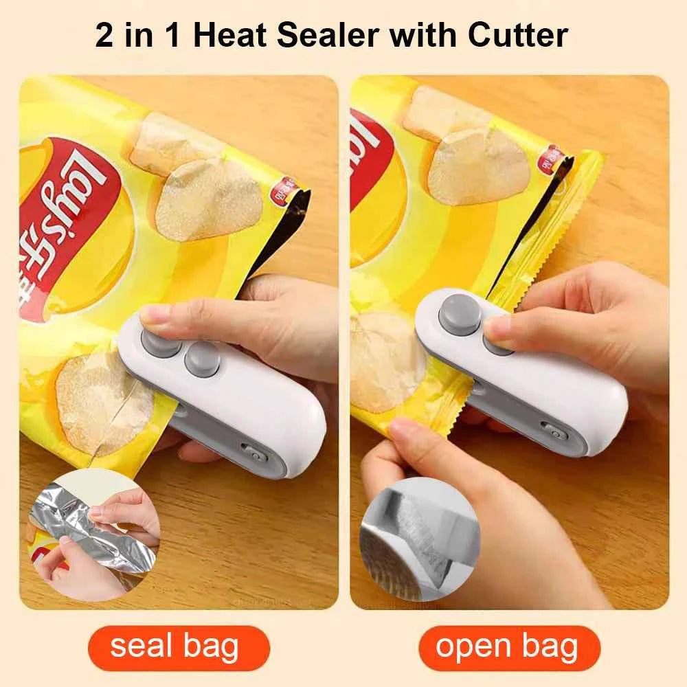 Mini Heat Bag Sealer Handheld Food Packaging Clip Sealer Machine for Plastic Bags