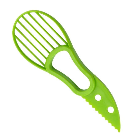 3 in 1 Avocado Slicer Tool, Corer, and Peeler - Plastic Kitchen Fruit Cutter and Pulp Separator