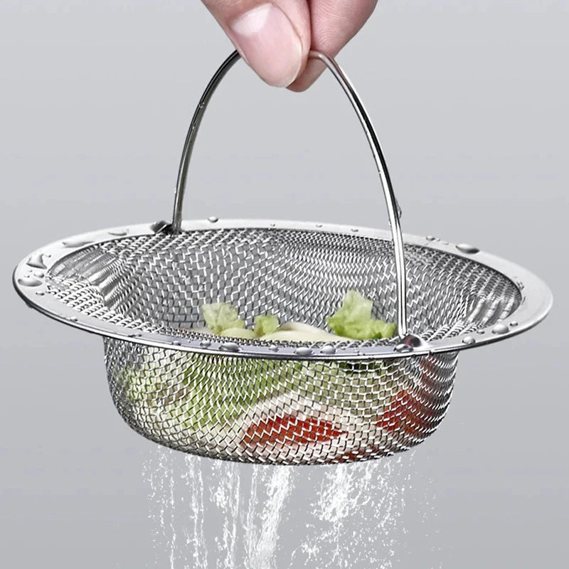 Stainless Steel Sink Strainer - Thickened Anti Clog Drain Filter, Universal Leak Proof Mesh for Sink Basket Debris Catcher