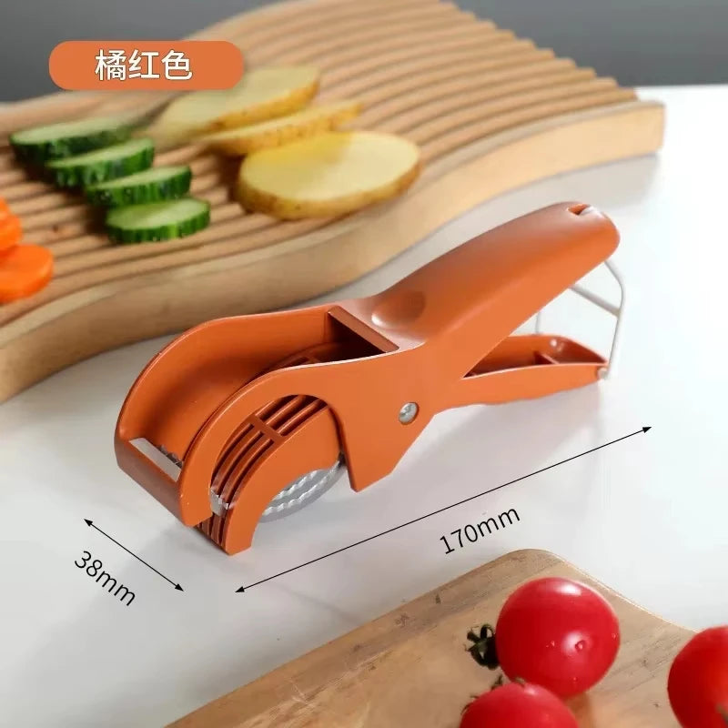 1Pc Kitchen Tools Stainless Steel Vegetable and Fruit Slicer Multi Functional Salad Slicer Kitchen Accessories - Vaxicy