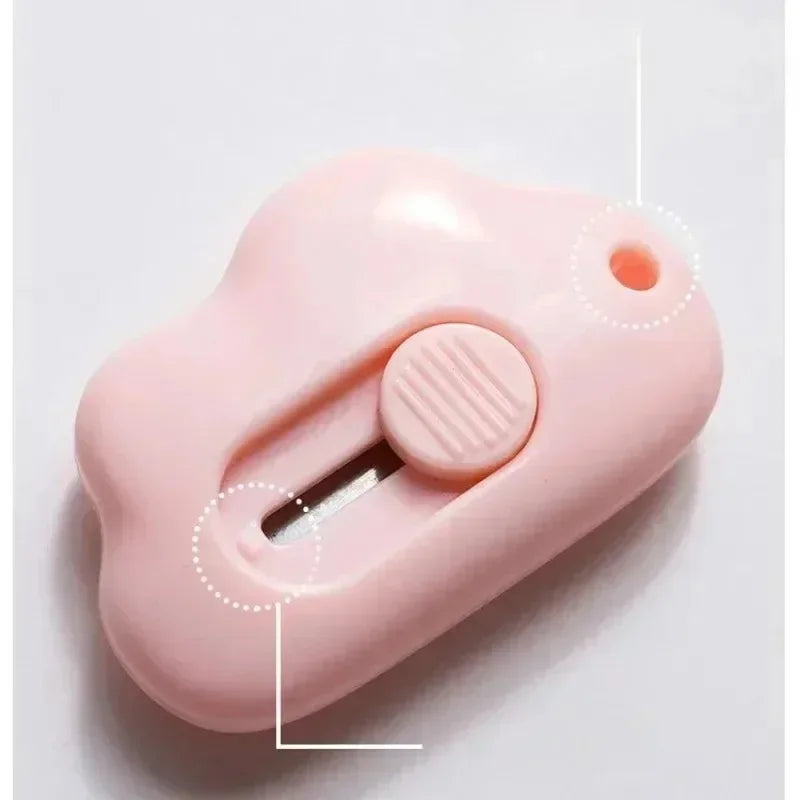 Cute Rabbit Cloud Color Mini Portable Paper Cutting Machine - Practical Razor Blade Office Stationery
