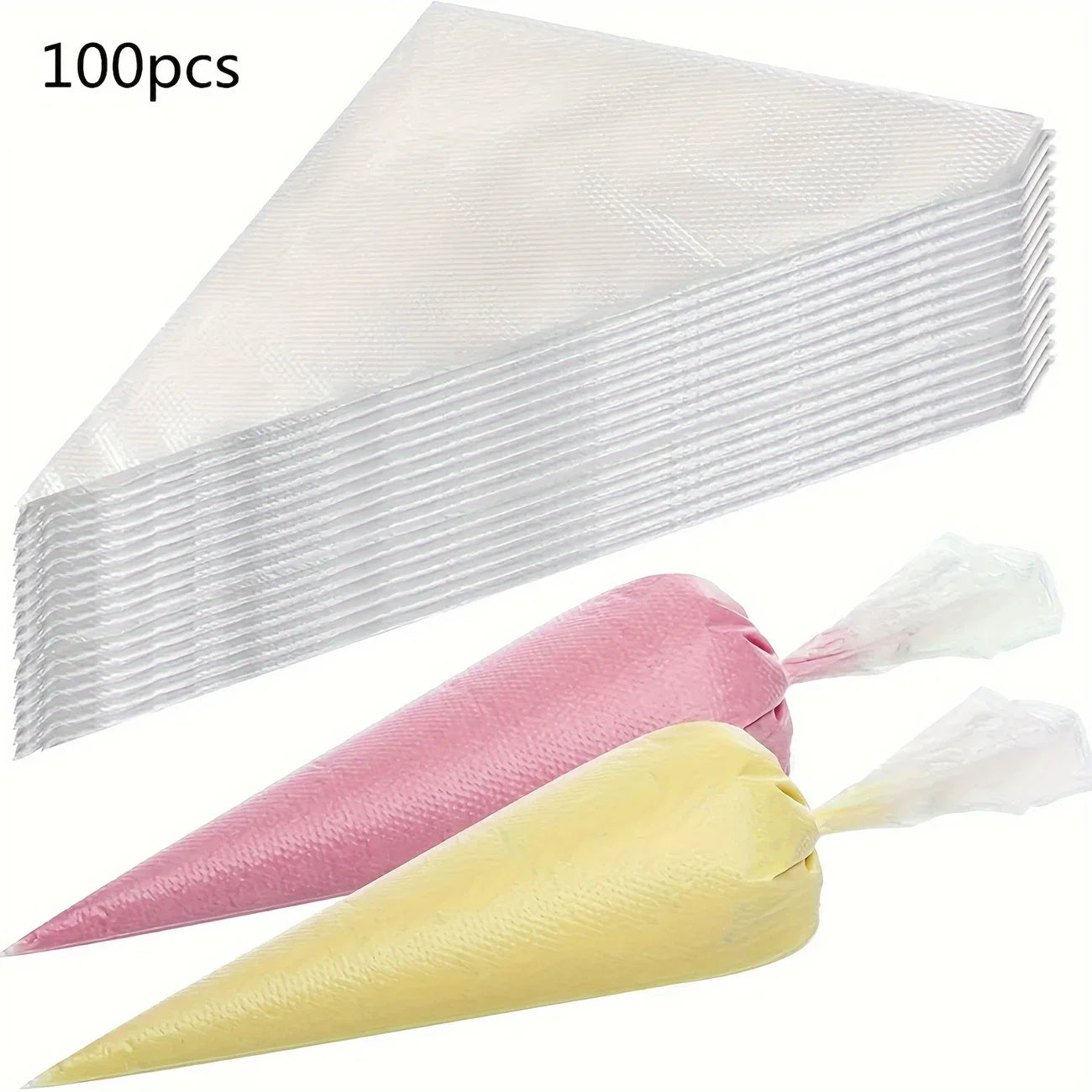 Disposable Pastry Piping Bags - 100 Pack