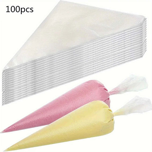 Disposable Pastry Piping Bags - 100 Pack