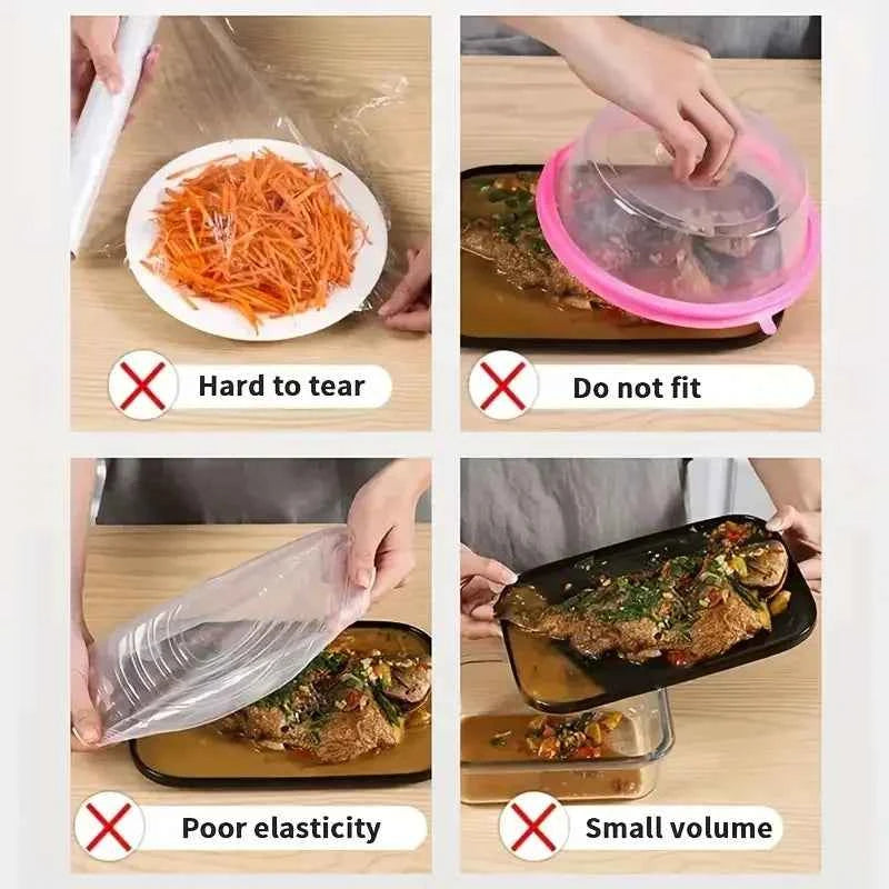 100pcs Disposable Food Covers for Fresh-Keeping Kitchen Storage