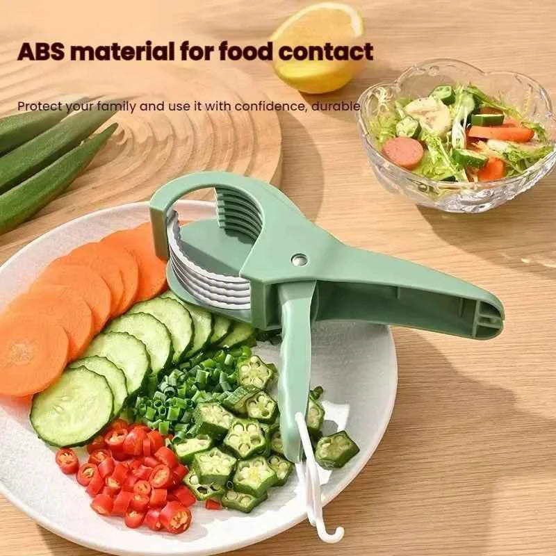Stainless Steel Vegetable Slicer - 1Pc Multi-Functional Salad Slicer Kitchen Tools and Accessories