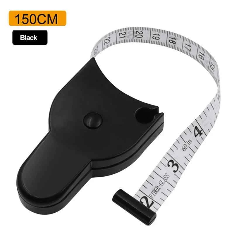 Portable Fitness Tape Measure - Telescopic Health Tool with Handle and Torch for Waist Circumference