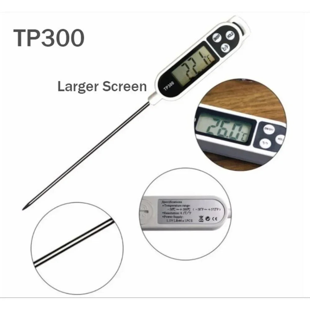 Food Thermometer TP300 Digital Kitchen Thermometer for Meat, BBQ & Cooking Tools