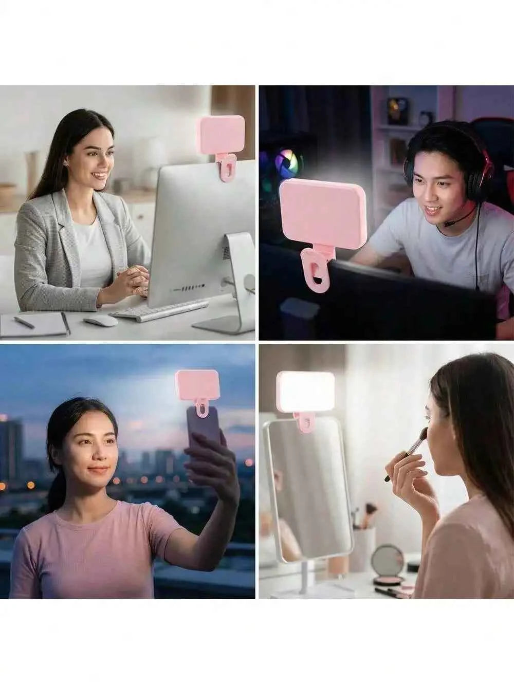 Bi Color Temperature LED Fill Light Selfie Light, 1pc Portable Selfie Light, Clip On Fill Light, Phone Selfie Lamp, For Mobile P