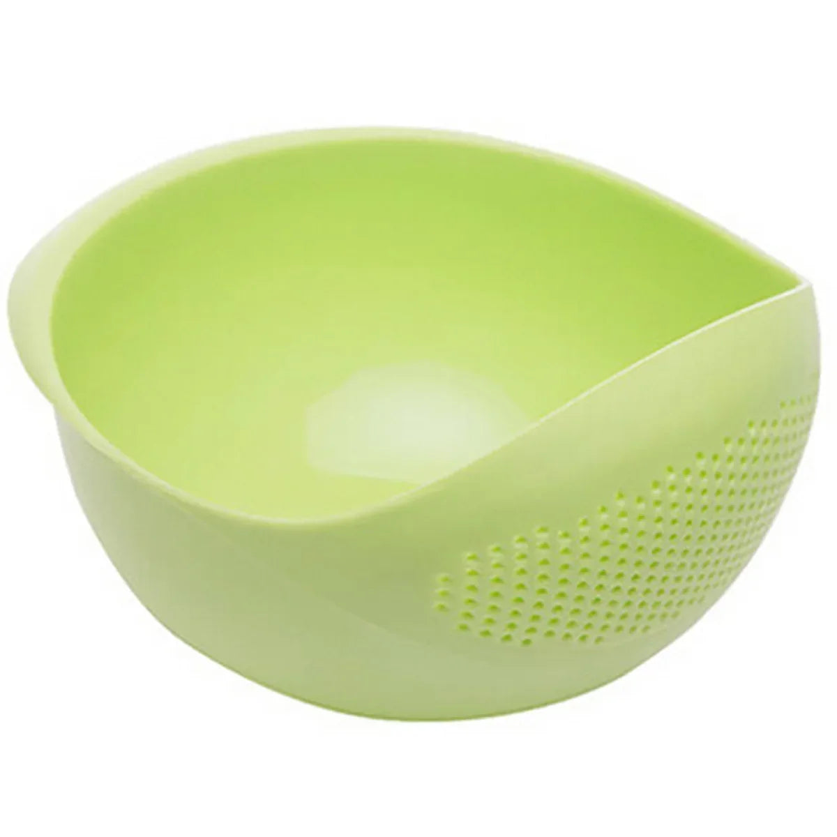 Silicone Colander Drain Basket with Handle - 1PC Rice and Fruit Washing Bowl for Home Kitchen Organizer