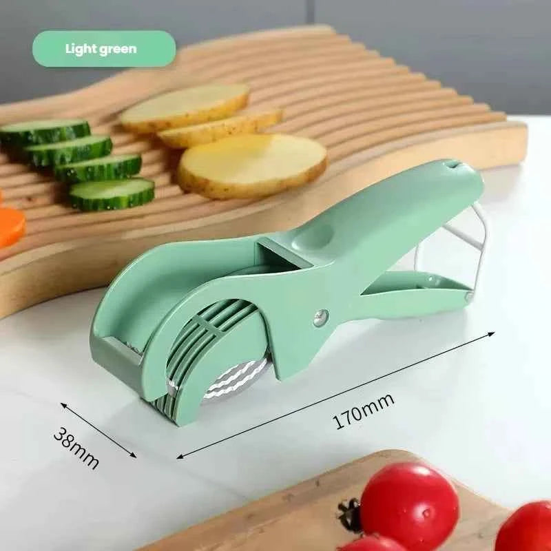 Stainless Steel Vegetable Slicer - 1Pc Multi-Functional Salad Slicer Kitchen Tools and Accessories