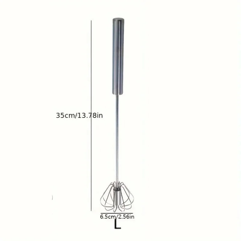 Stainless Steel Egg Beater Durable Semi-Automatic Mixer for Effortless Egg Cream Mixing Stirring and Beating for Kitchen Baking - Vaxicy