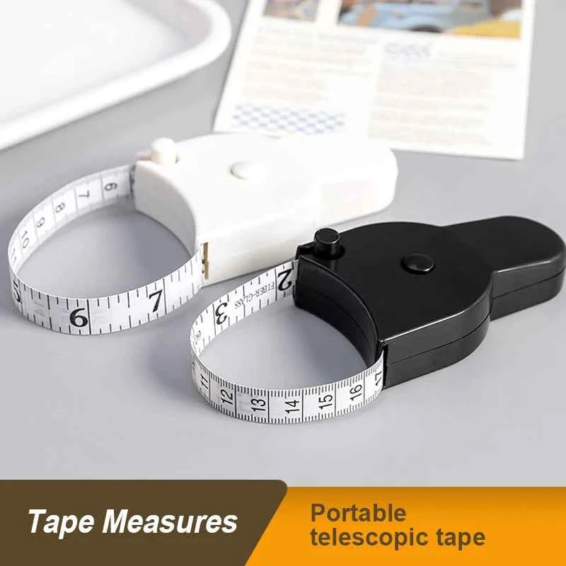 Portable Fitness Tape Measure - Telescopic Health Tool with Handle and Torch for Waist Circumference
